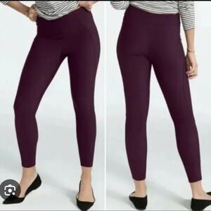 Spanx Leggings Burgundy Size Medium